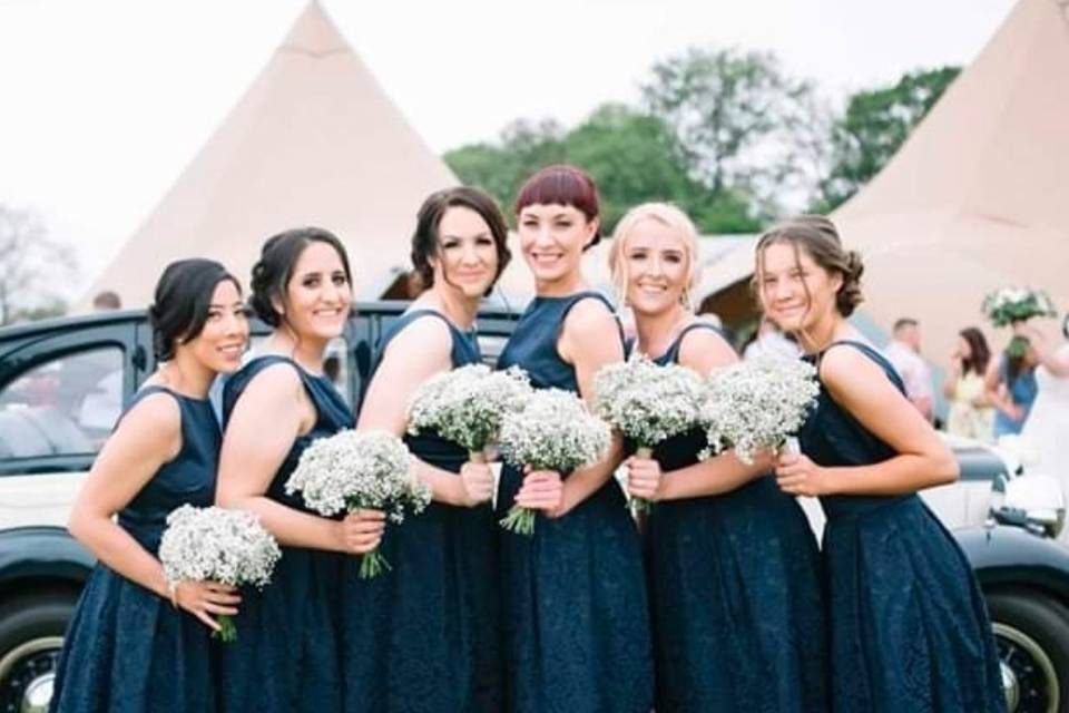 Gypsophila hand ties