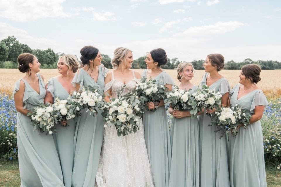 Sage green wedding flowers