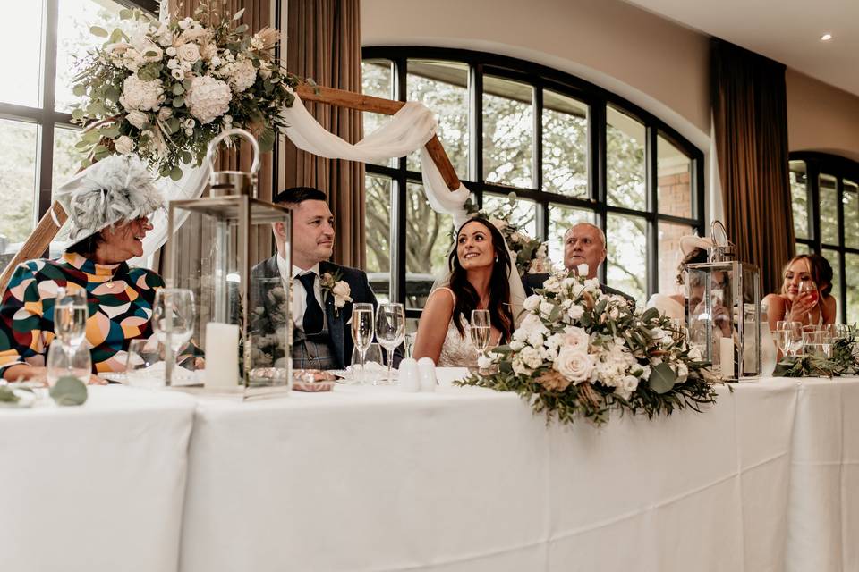Wedding breakfast arrangements