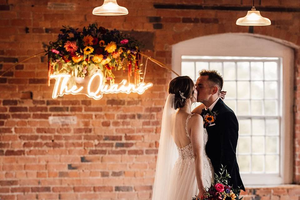 Sunflower colourful wedding