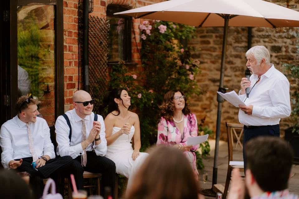 Speeches in the courtyard