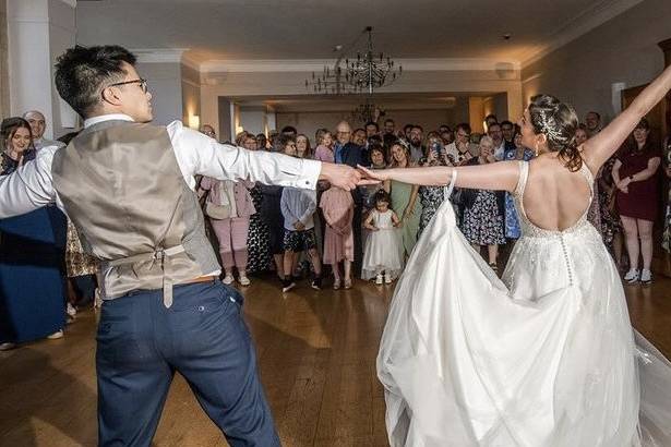 Friends enjoying dancing.