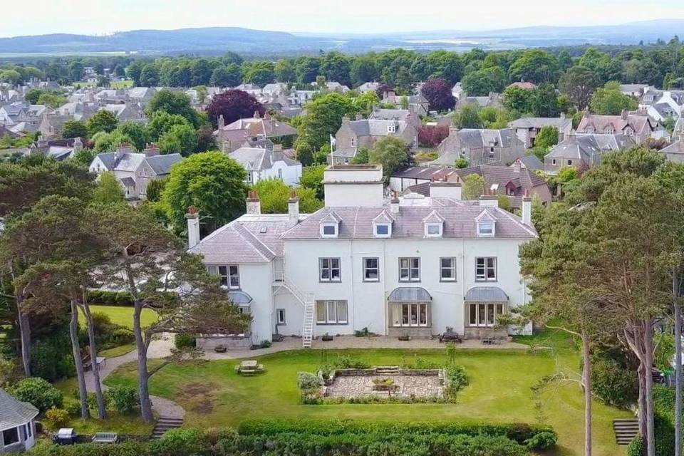 Aerial shot of the venue