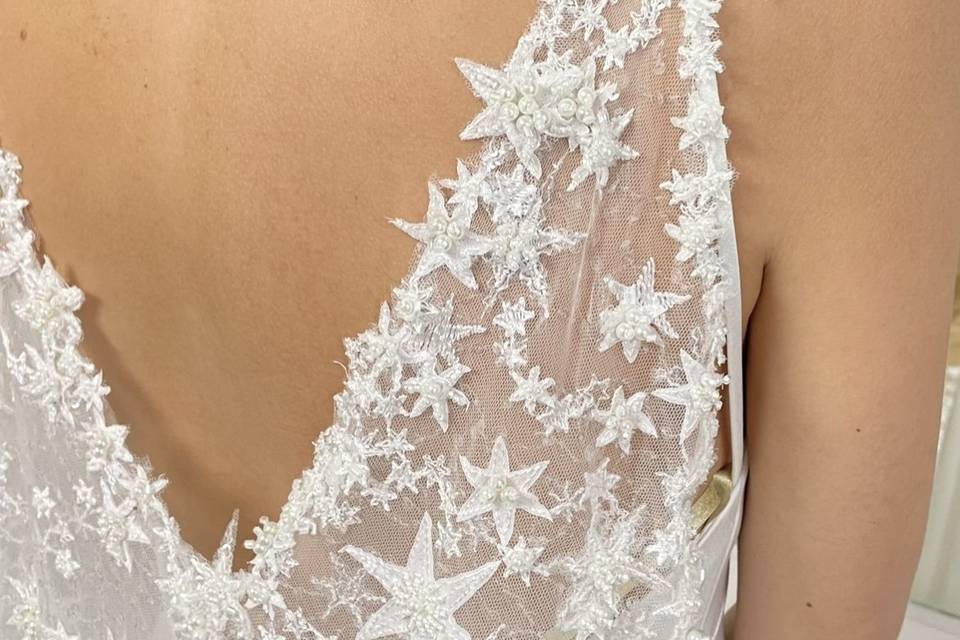 Lace cape with stars