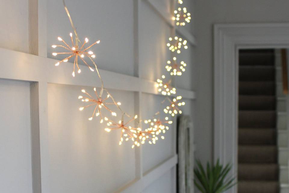 Copper starburst fairy lights