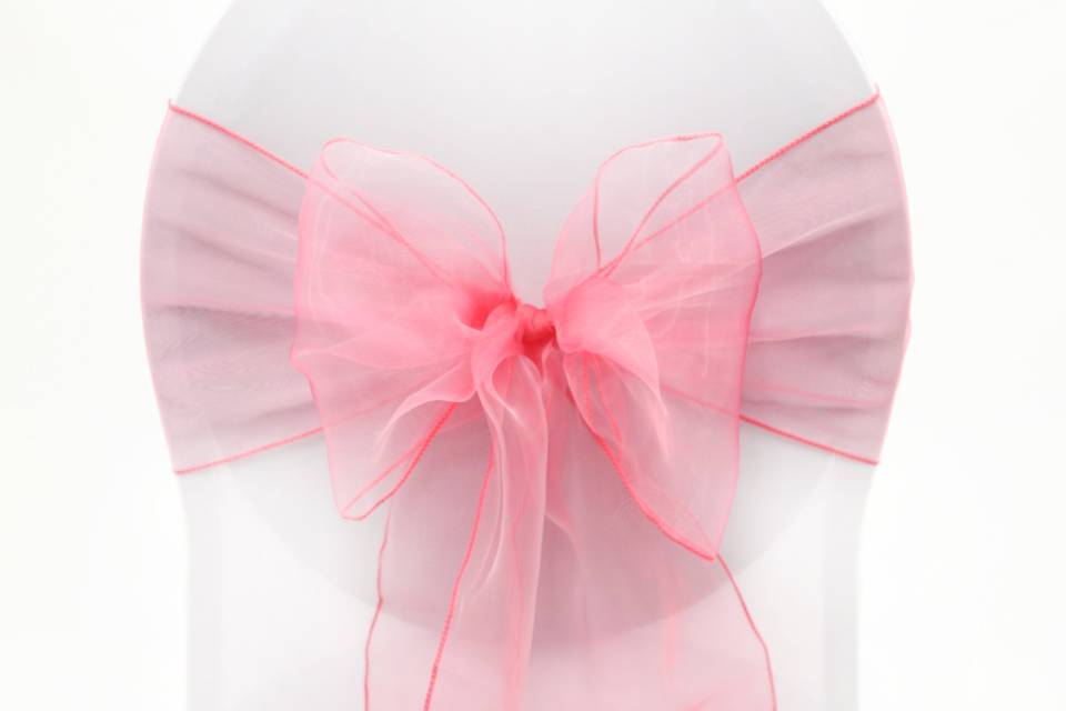 White Cover-Dusty Pink Organza