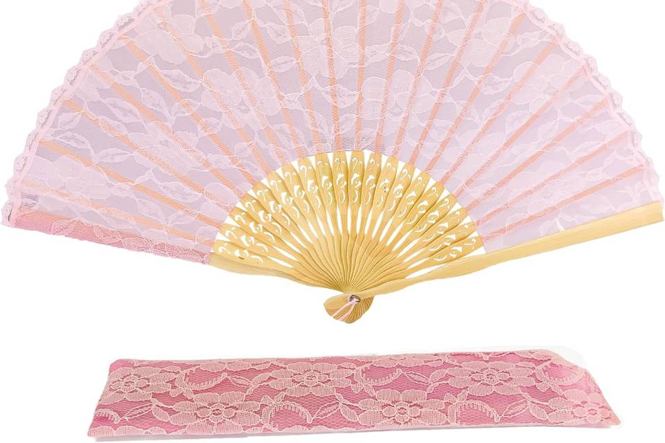 Pink Lace Fan