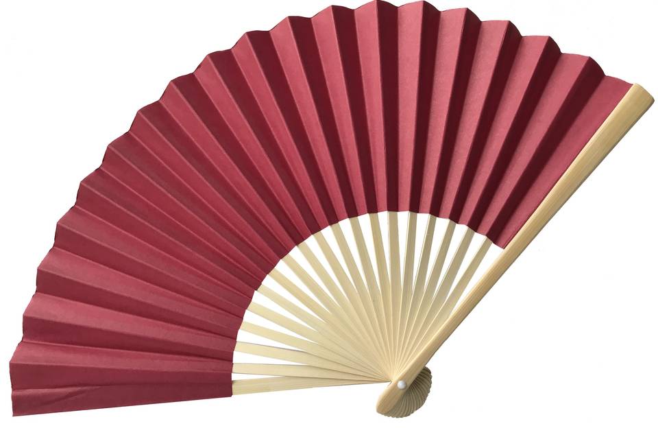 Dark Red Paper Fan