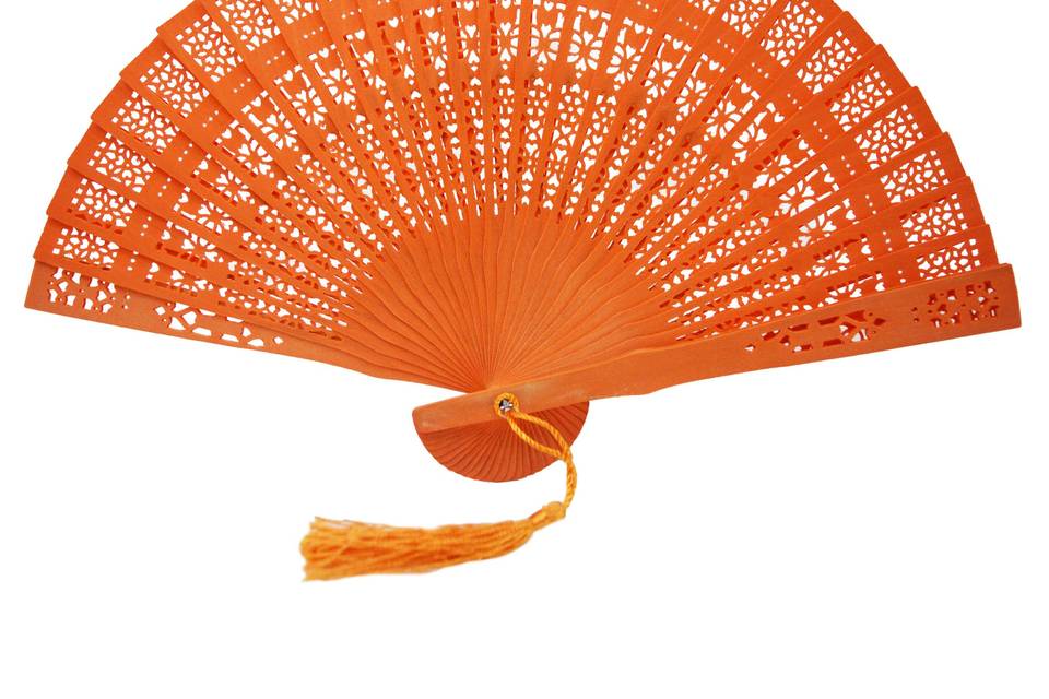 Orange Wooden Fan