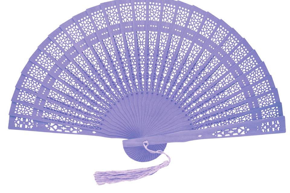 Soft Purple Wooden Fan