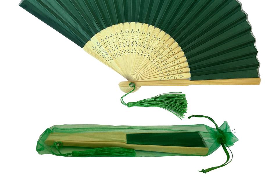 Emerald Green Silk Fan