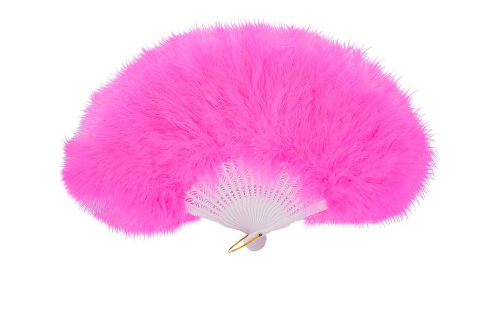 Pink Feather Fan