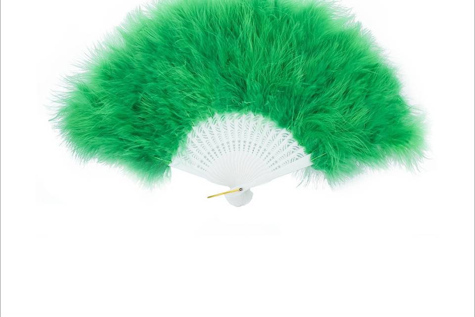 Green Feather Fan