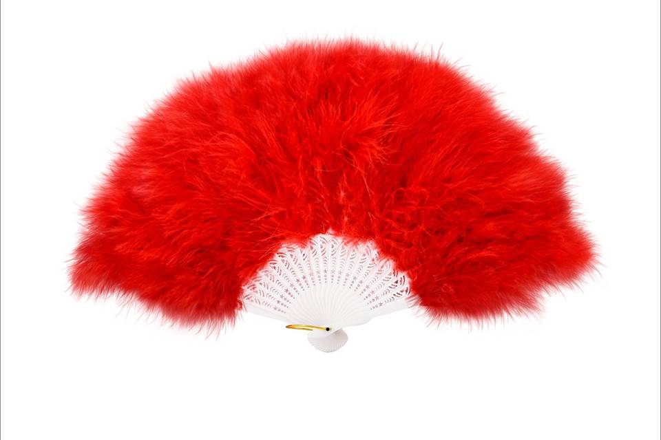 Red Feather Fan