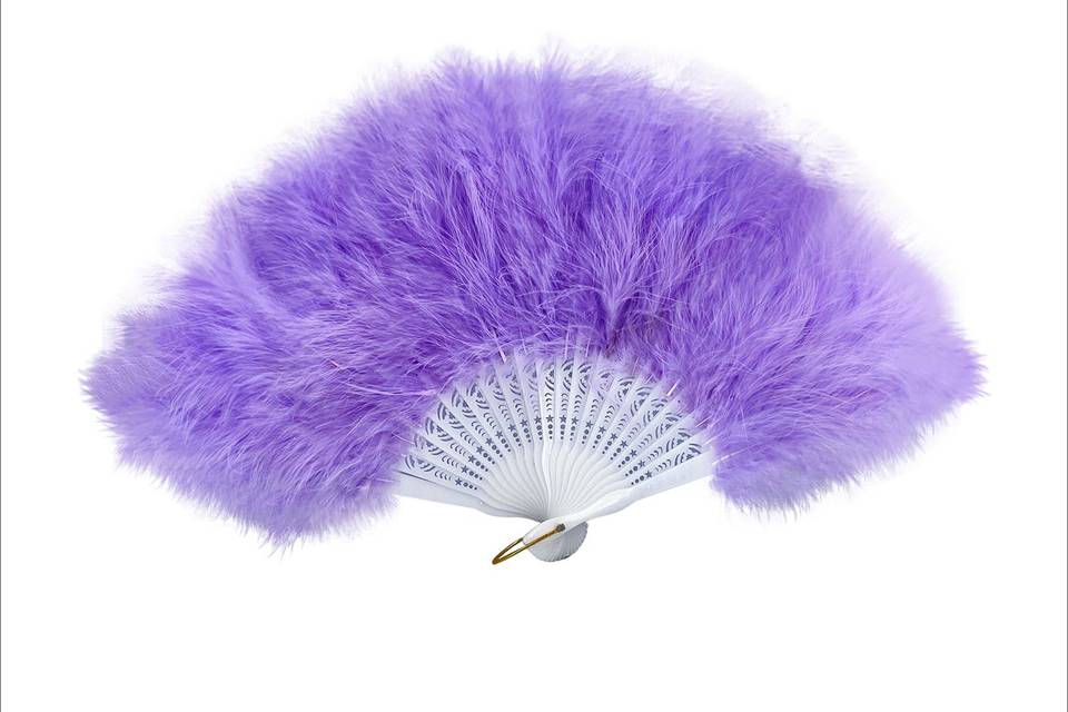 Purple Feather Fan