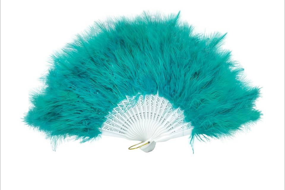 Turquois Feather Fan