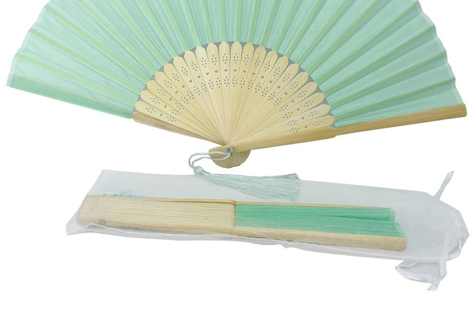 Light Turquois Silk Fan
