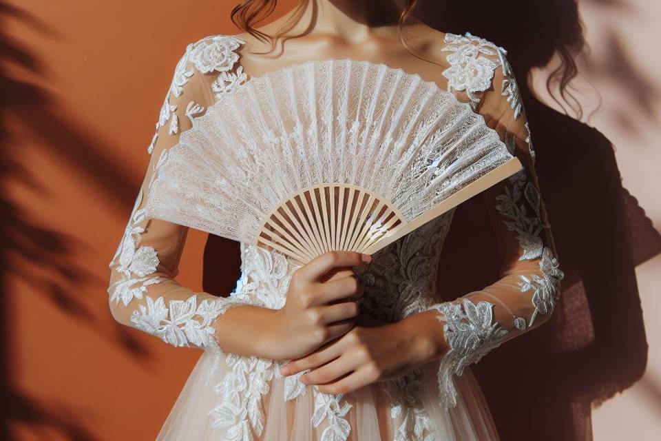Bride With a Lace Fan