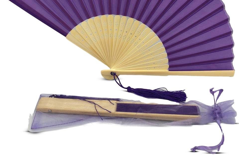 Royal Purple Silk Fan