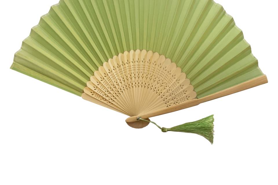 Sage Green Silk Fan