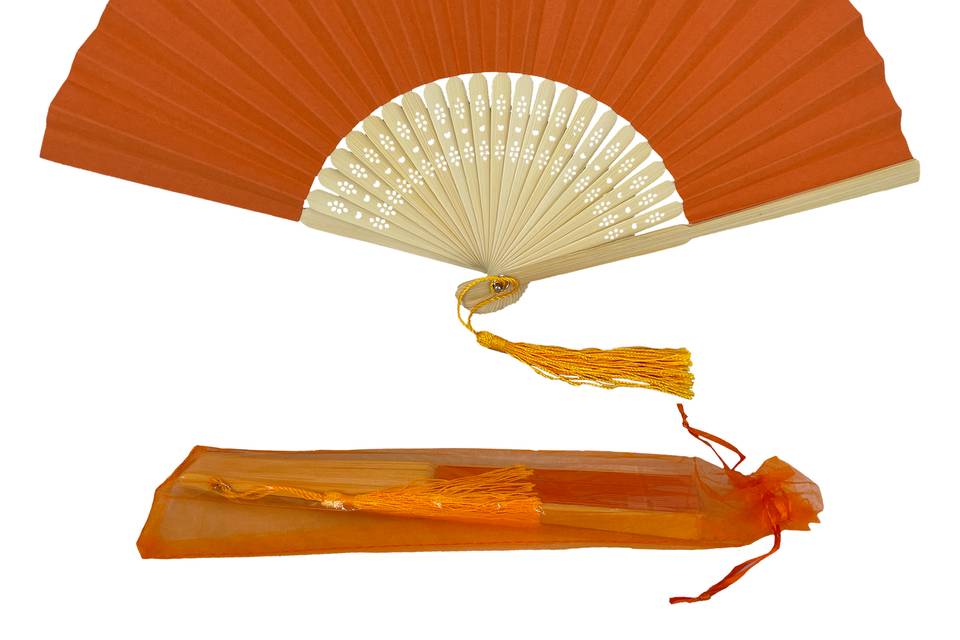 Orange Paper Fan