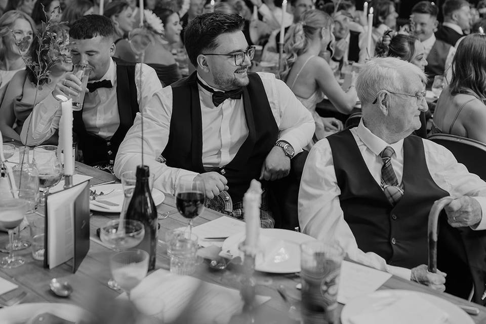 Listening to the speeches