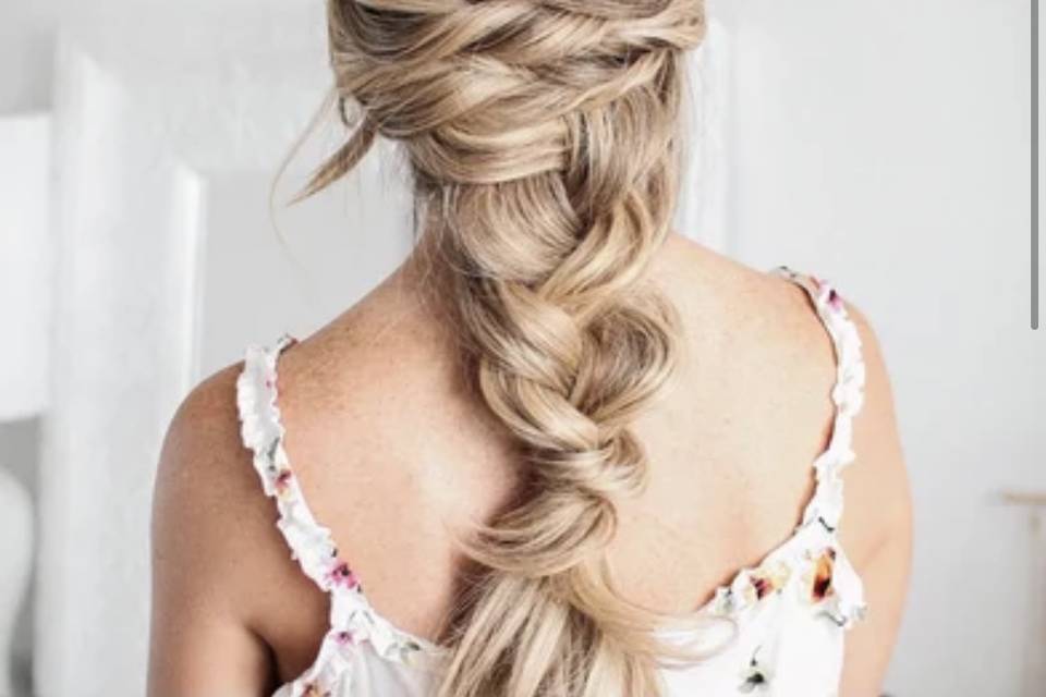 Classic Fishtail braided look.