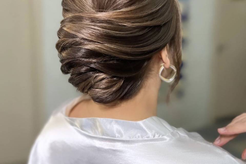 Asymmetrical Twisted Updo