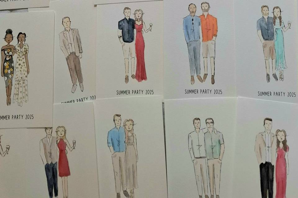 Painted favours at wedding