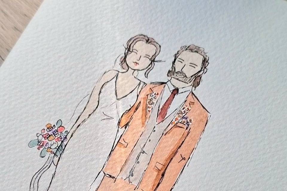 The bride and groom