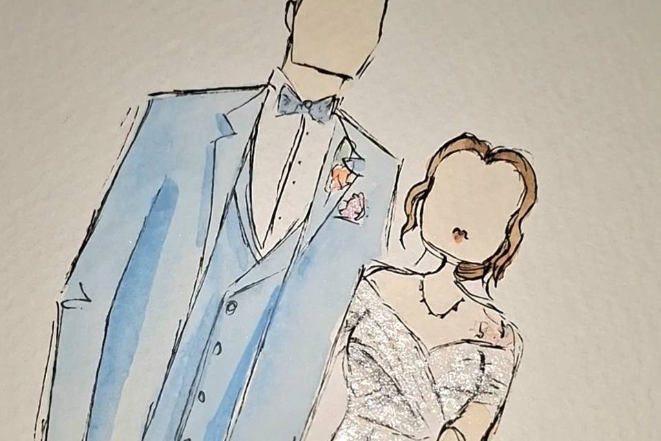 Painted favours at wedding