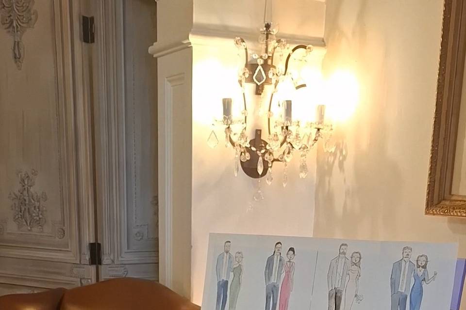 Painted favours at wedding