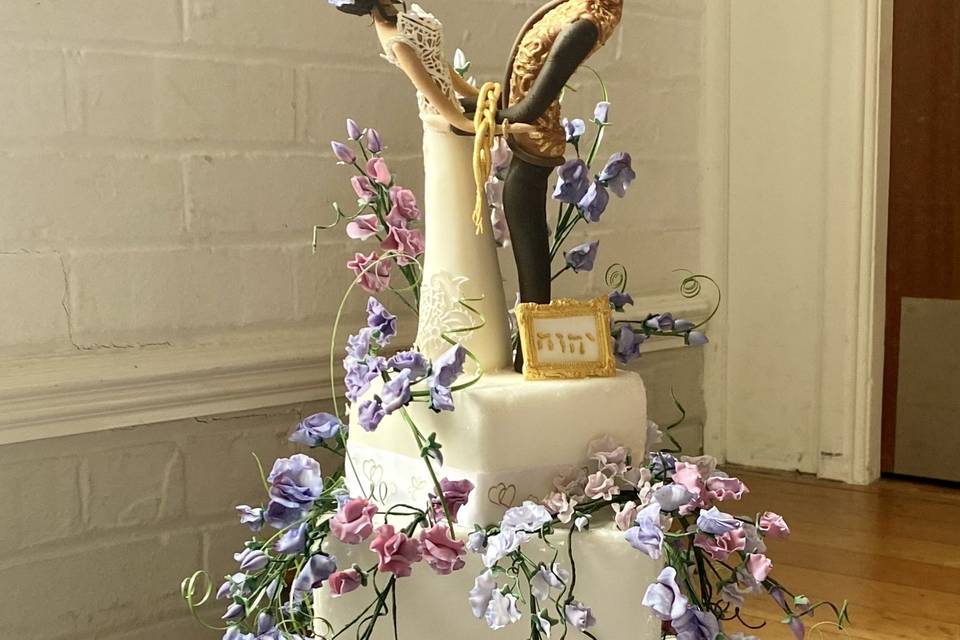 Bride loved sweet peas