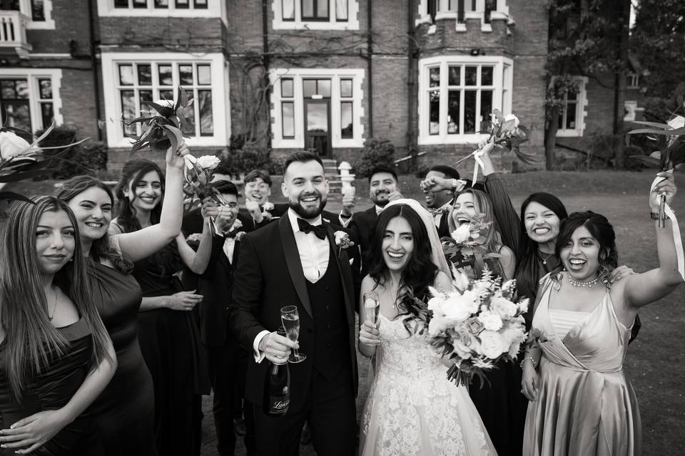 Bridal party photoshoot