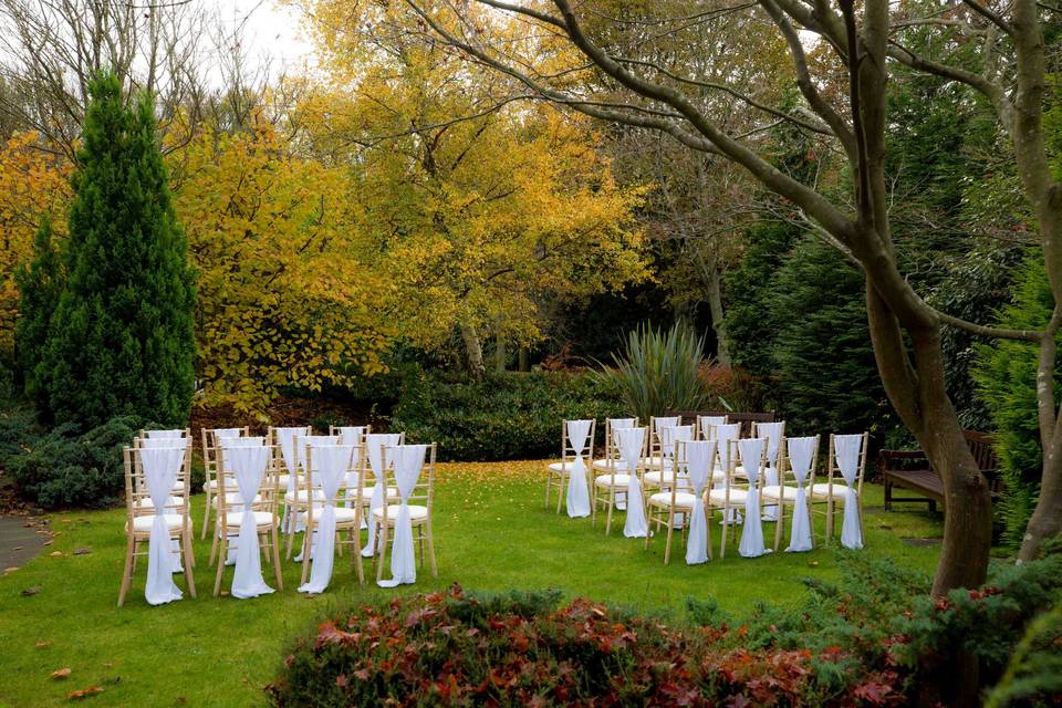 Outdoor ceremony site