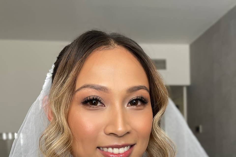 Bridal makeup and hair