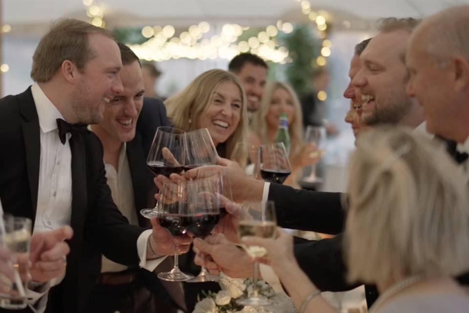 Black tie drinks reception