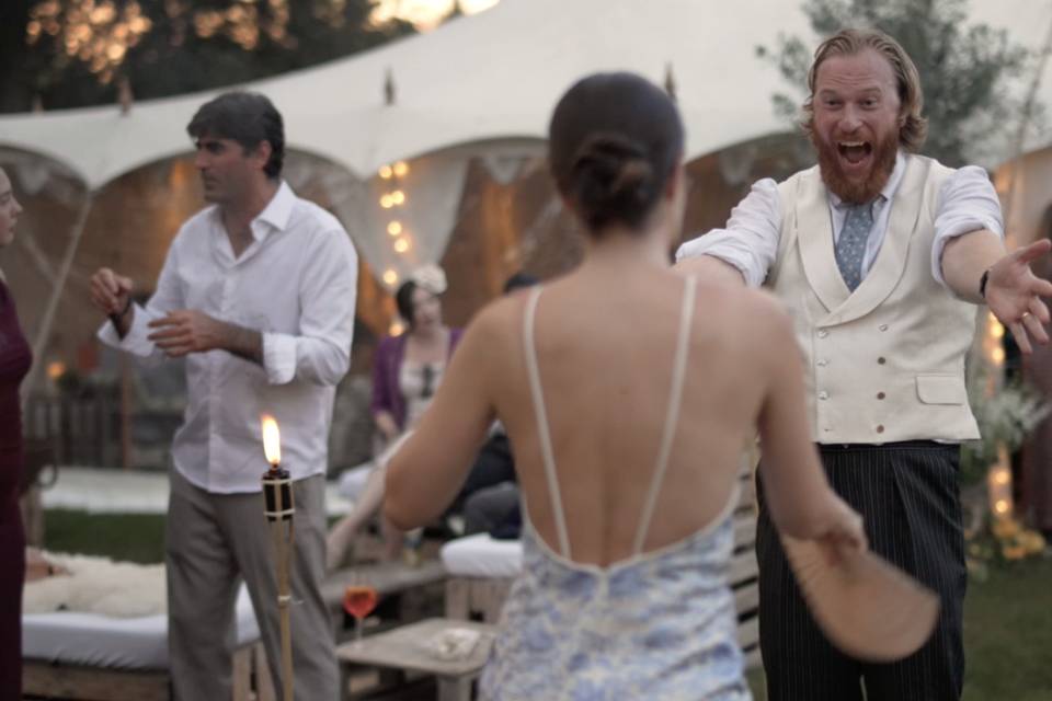 Groom reaction bride entrance