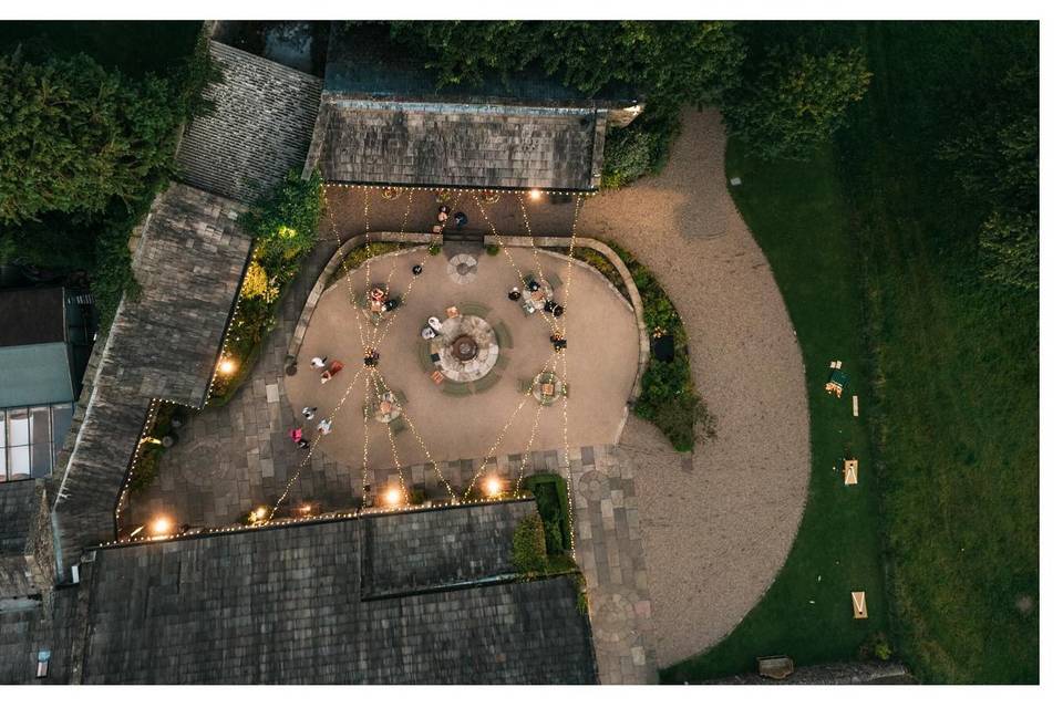 Aerial of our Tithe Barn