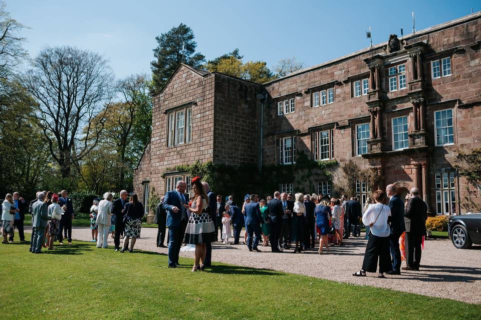 Reception drinks at Browsholme