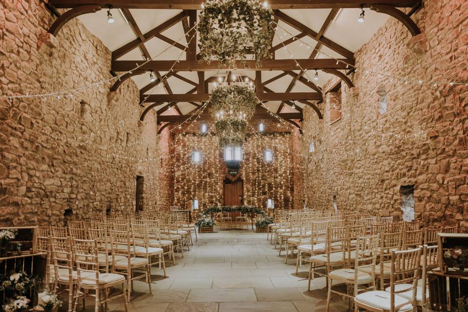 Ceremony Set-Up in the Barn