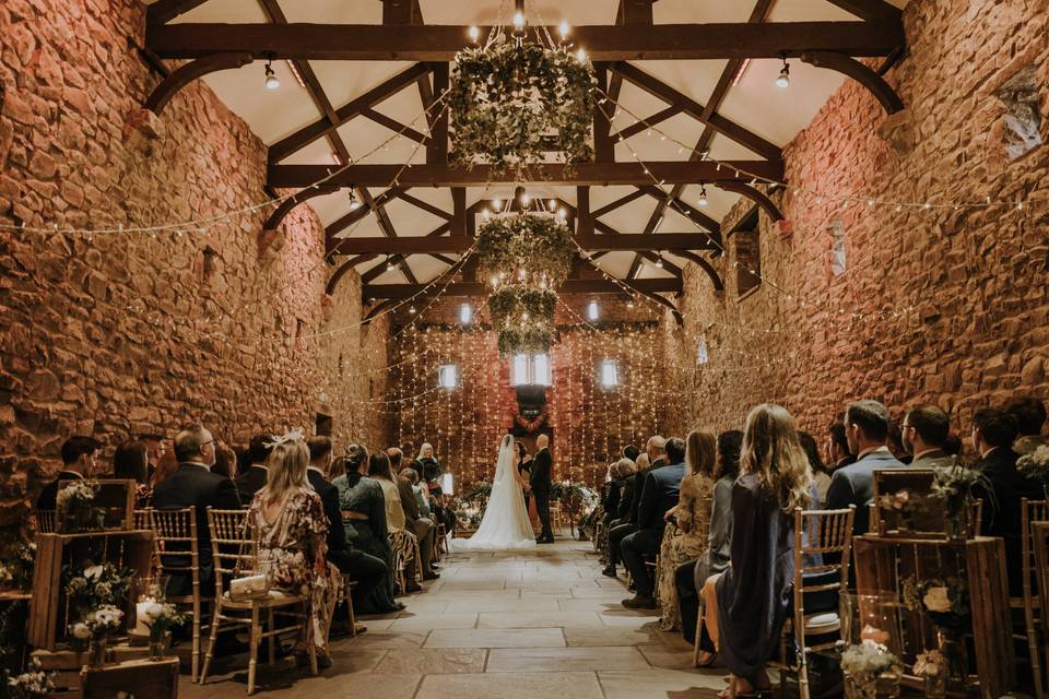 Ceremony Set-Up in the Barn
