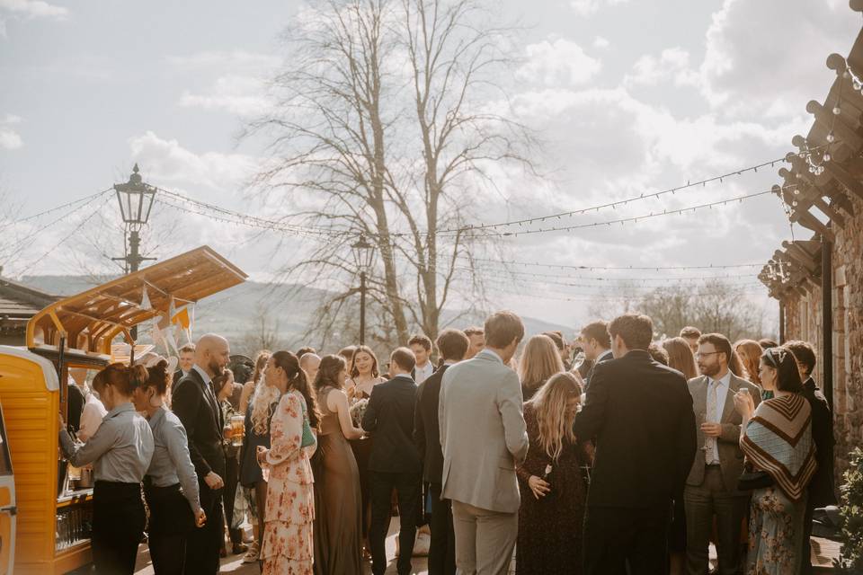 March drinks in the Courtyard