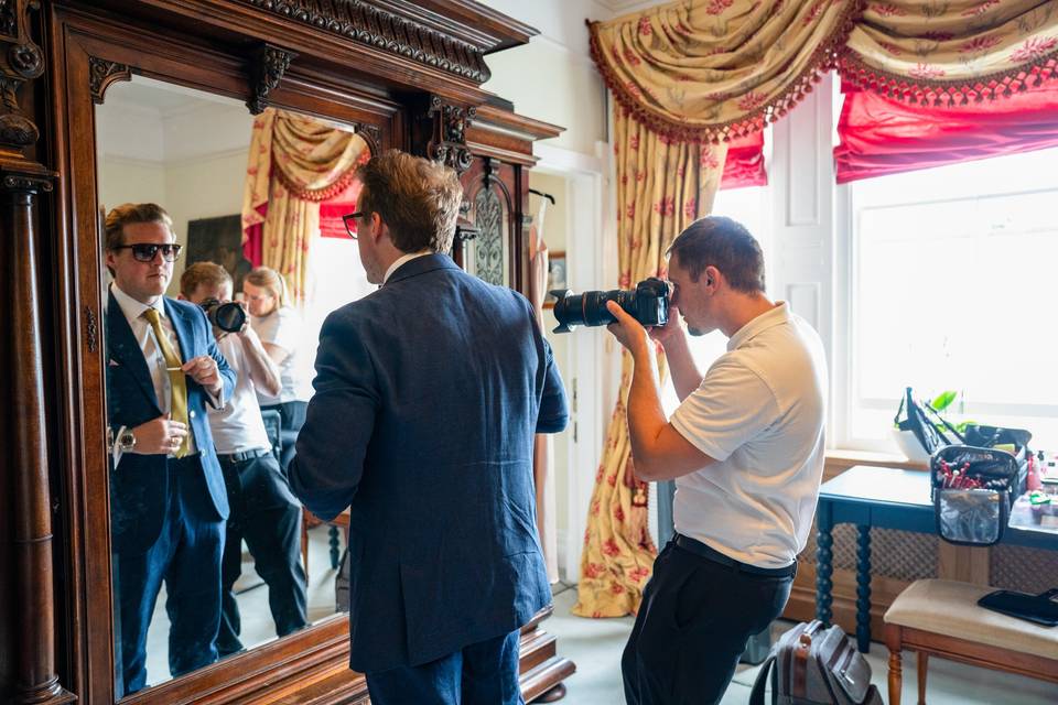 Filming in mirror