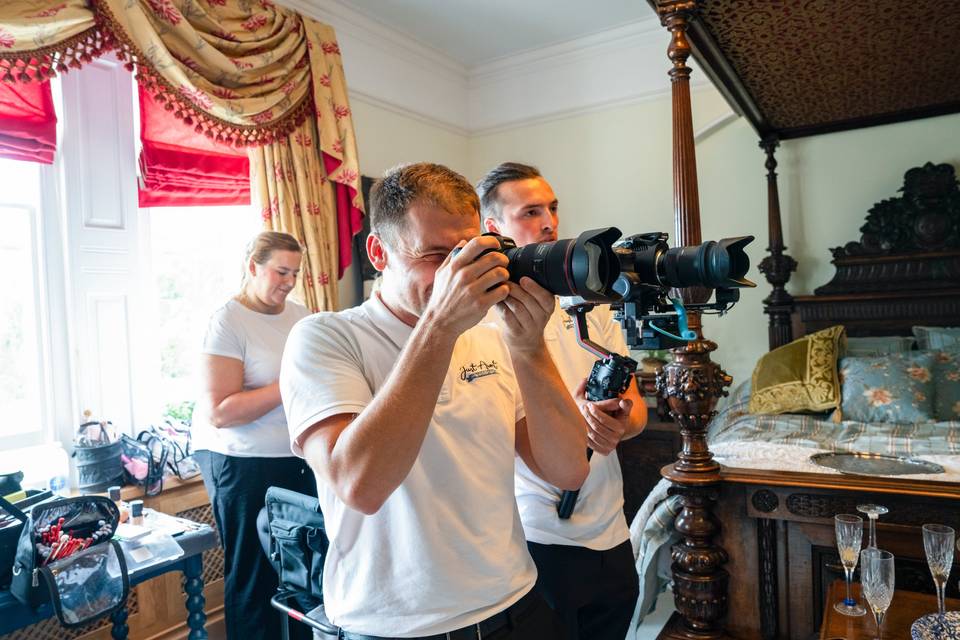 Filming in room