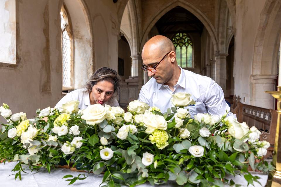 Church floral prep