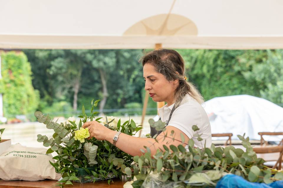 Greenery table decoration