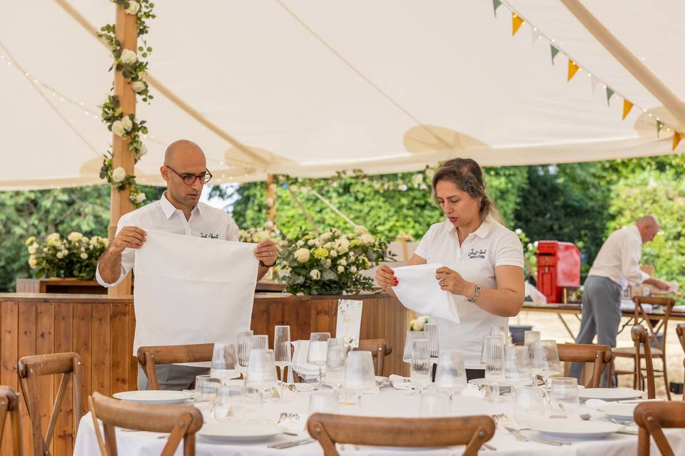 Napkin folding prep