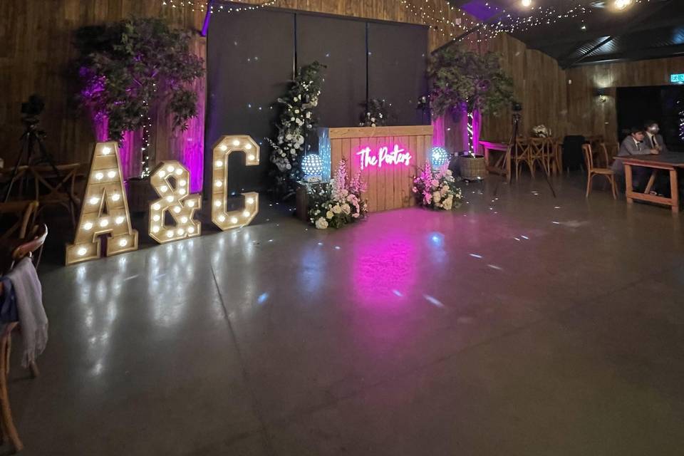 Rustic LED letters