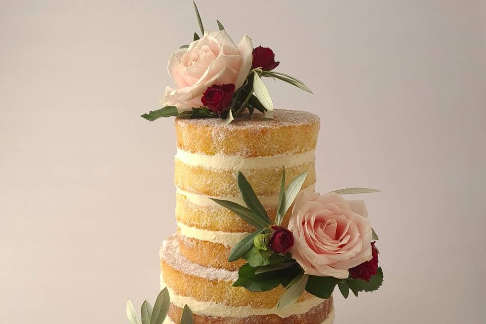 Naked wedding cake